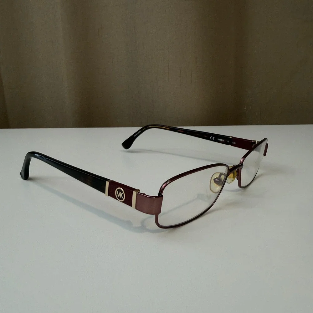 Michael Kors MK338 Burgundy Tortoise Rectangular Eyeglasses‎ Frames 52-16-135